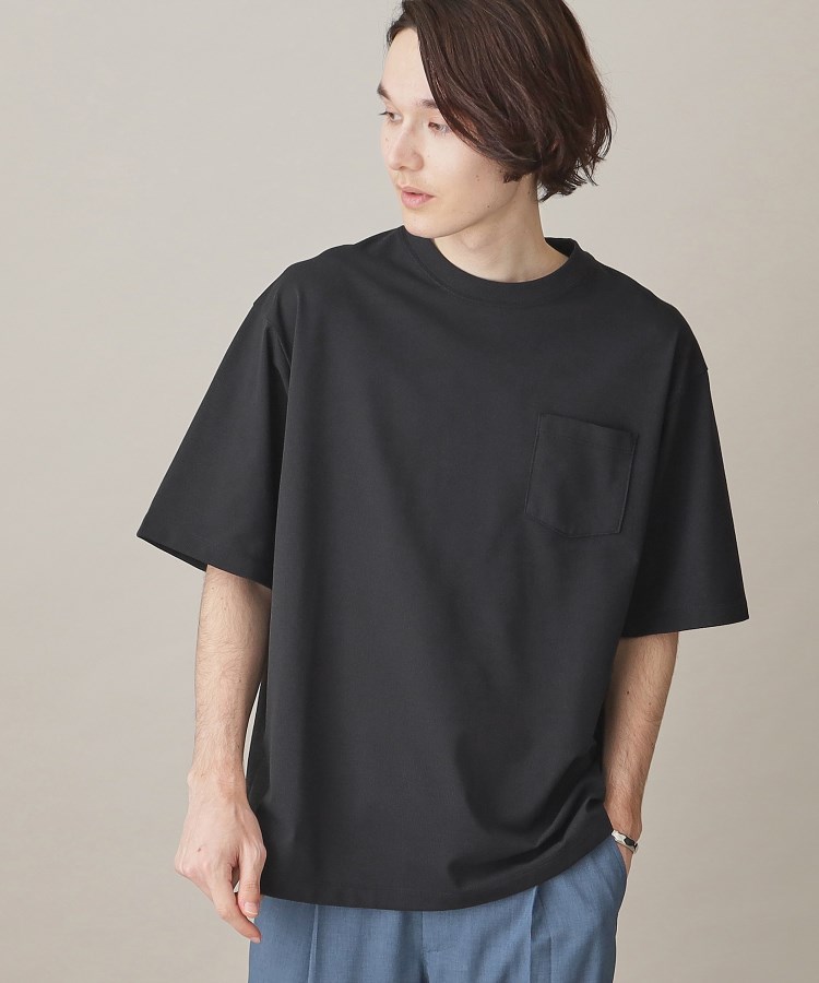 ザ ショップ ティーケー（メンズ）(THE SHOP TK(Men))のCAVEメッシュ半袖Tシャツ ブラック(019)