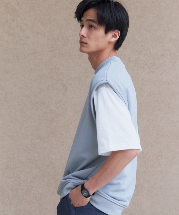 ザ ショップ ティーケー（メンズ）(THE SHOP TK(Men))の【ベスト＋半袖Tシャツセット】CAVEアンサンブルベスト2