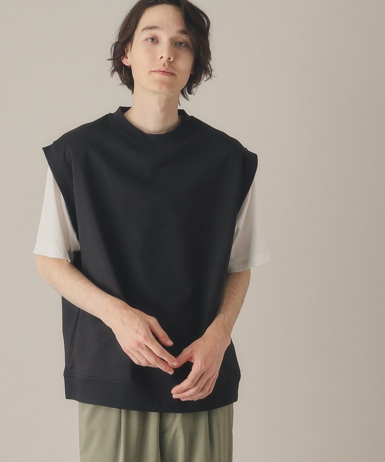 ザ ショップ ティーケー（メンズ）(THE SHOP TK(Men))の【ベスト＋半袖Tシャツセット】CAVEアンサンブルベスト ブラック(019)