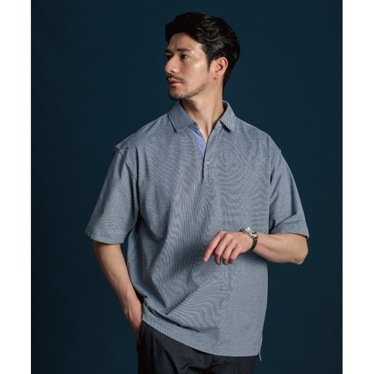 ザ ショップ ティーケー（メンズ）(THE SHOP TK(Men))のシャンブレーカノコPOLO ポロシャツ