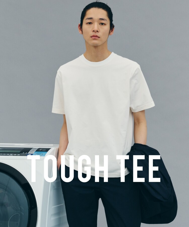 ザ ショップ ティーケー（メンズ）(THE SHOP TK(Men))の【101回洗ってもヘタらない／ビジカジ対応】クルーネックタフTシャツ1