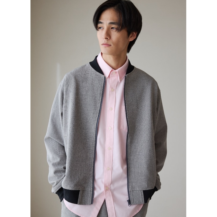 ザ ショップ ティーケー（メンズ）(THE SHOP TK(Men))の【CAVIAN/キャビアン】リサイクルシャークスキンジップブルゾン セットアップ可 ブルゾン/ジャンバー