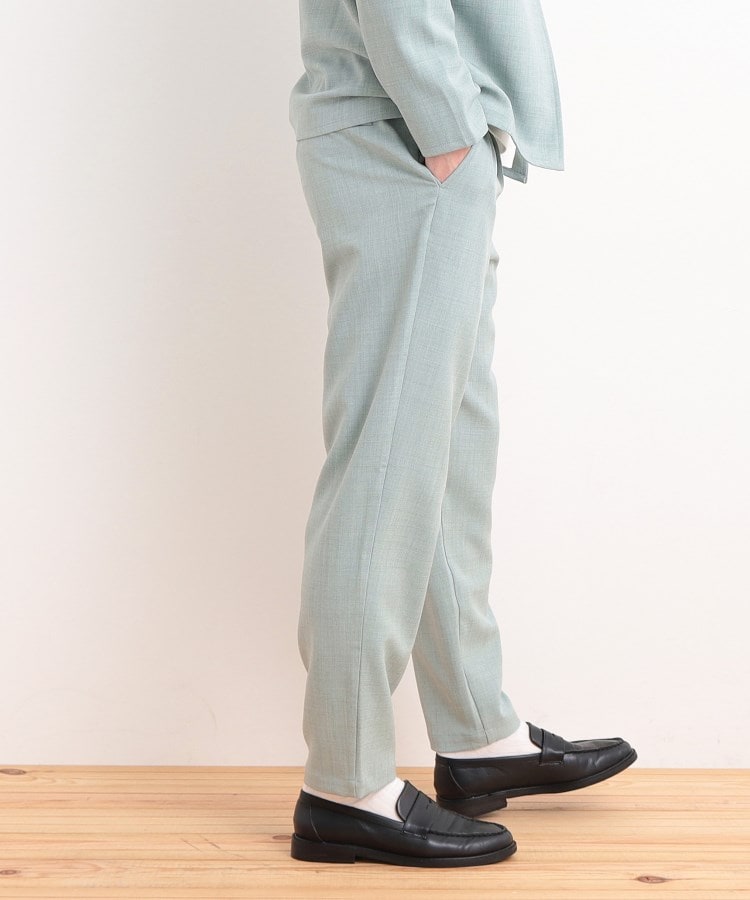 ザ ショップ ティーケー（メンズ）(THE SHOP TK(Men))の【CAVIAN/キャビアン】リサイクルシャークスキンイージーパンツ セットアップ可 ブルーグリーン(097)