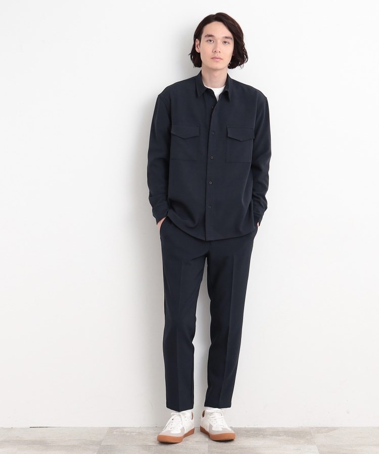 ザ ショップ ティーケー（メンズ）(THE SHOP TK(Men))の【CAVIAN/キャビアン】リサイクルシャークスキンダブルフラップシャツ セットアップ可14