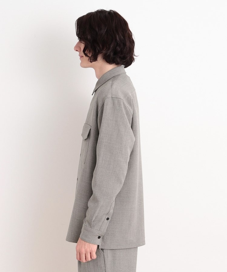 ザ ショップ ティーケー（メンズ）(THE SHOP TK(Men))の【CAVIAN/キャビアン】リサイクルシャークスキンダブルフラップシャツ セットアップ可17