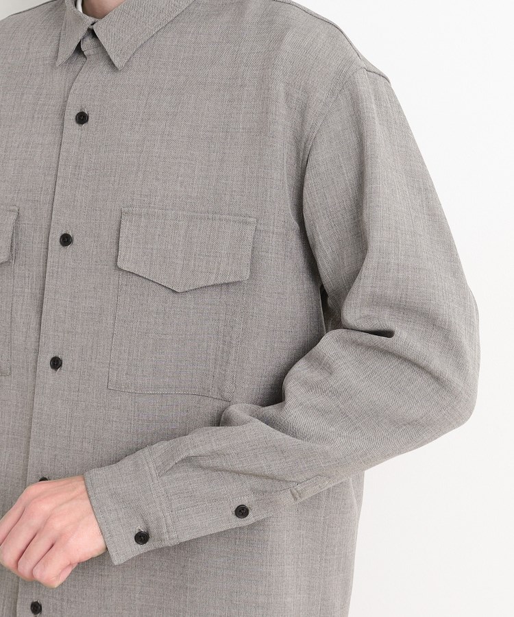 ザ ショップ ティーケー（メンズ）(THE SHOP TK(Men))の【CAVIAN/キャビアン】リサイクルシャークスキンダブルフラップシャツ セットアップ可21