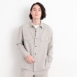 ザ ショップ ティーケー（メンズ）(THE SHOP TK(Men))の【CAVIAN/キャビアン】リサイクルシャークスキンダブルフラップシャツ セットアップ可 ライトグレー(011)