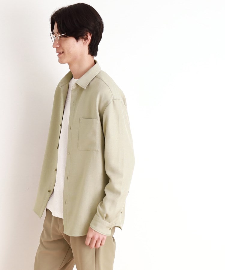 ザ ショップ ティーケー（メンズ）(THE SHOP TK(Men))のウールライクへリンボンシャツ リラックスシルエット5