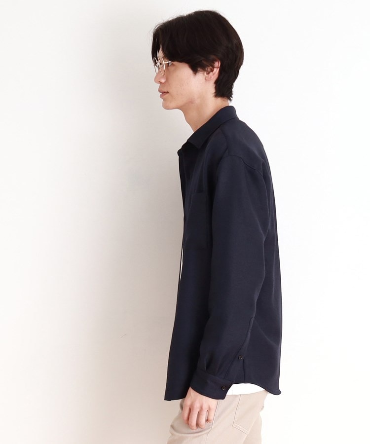 ザ ショップ ティーケー（メンズ）(THE SHOP TK(Men))のウールライクへリンボンシャツ リラックスシルエット9