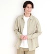ザ ショップ ティーケー（メンズ）(THE SHOP TK(Men))のウールライクへリンボンシャツ リラックスシルエット ベージュ(452)
