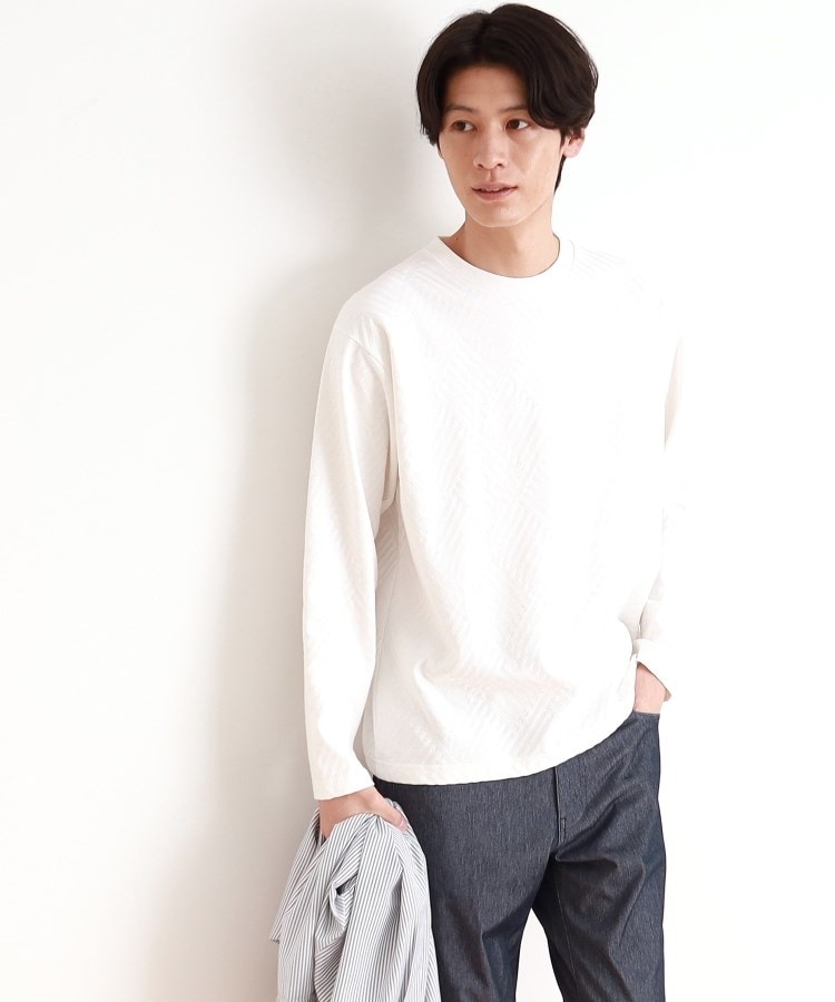 リンクスジャカード長袖Tシャツ ON/OFF兼用(Tシャツ) | THE リンクスジャカード長袖Tシャツ ON/OFF兼用(Tシャツ) | THE