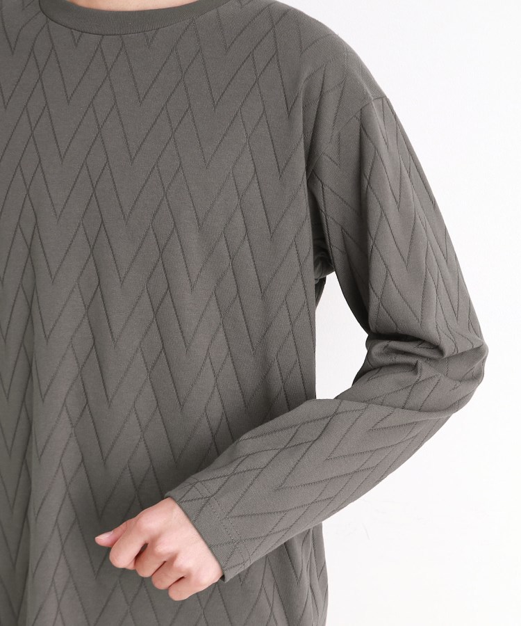ザ ショップ ティーケー（メンズ）(THE SHOP TK(Men))のジオメトリックリンクス長袖Tシャツ ON／OFF兼用18