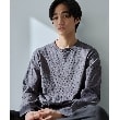 ザ ショップ ティーケー（メンズ）(THE SHOP TK(Men))のジオメトリックリンクス長袖Tシャツ ON／OFF兼用 チャコールグレー(014)