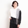 ザ ショップ ティーケー（メンズ）(THE SHOP TK(Men))の異素材ブロッキングダンボールパーカ オフホワイト(503)