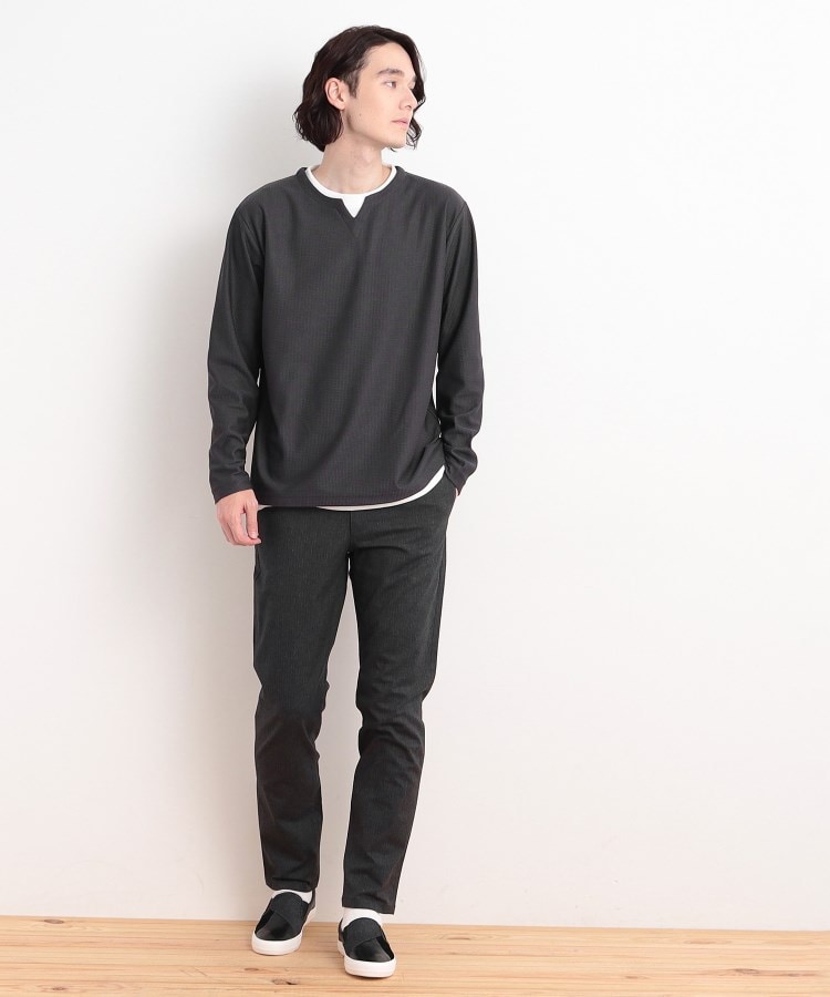 ザ ショップ ティーケー（メンズ）(THE SHOP TK(Men))のバスケット編みキーネックTシャツ15