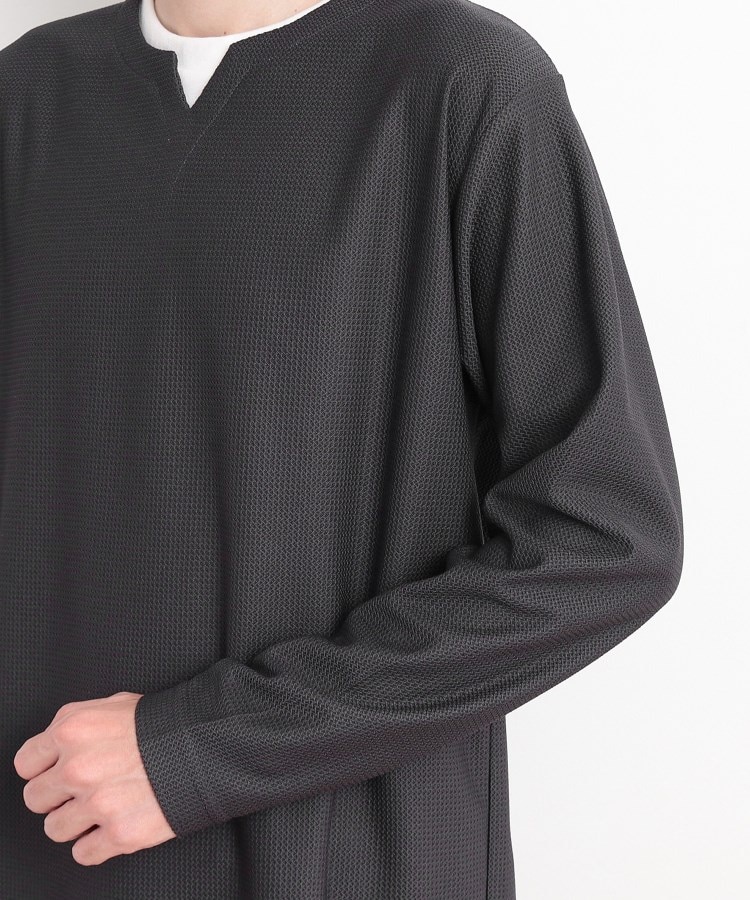ザ ショップ ティーケー（メンズ）(THE SHOP TK(Men))のバスケット編みキーネックTシャツ26