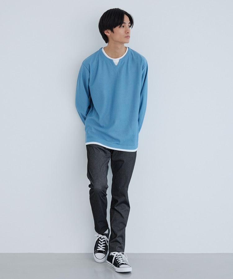 バスケット編みキーネックTシャツ(カットソー) | THE SHOP TK バスケット編みキーネックTシャツ(カットソー) | THE SHOP TK