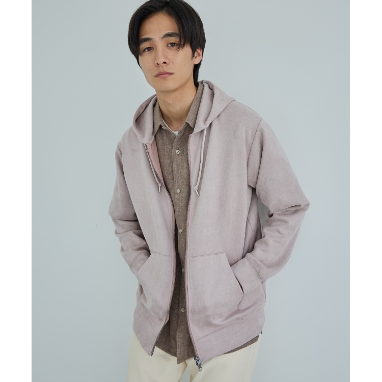 ザ ショップ ティーケー（メンズ）(THE SHOP TK(Men))のスウェードタッチダンボールジップパーカ パーカー