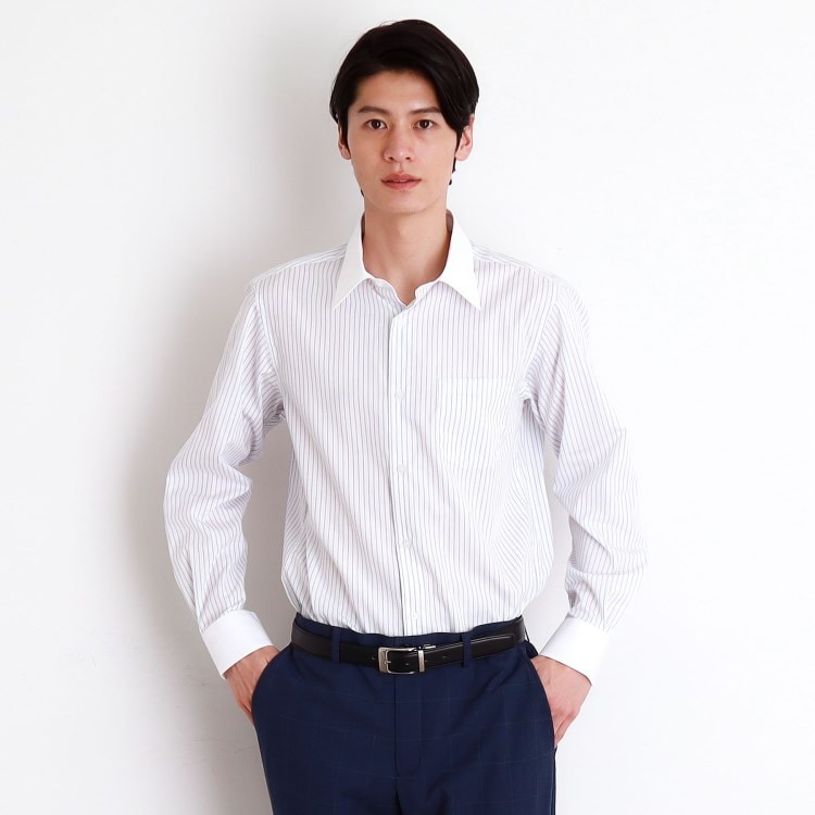 ザ ショップ ティーケー（メンズ）(THE SHOP TK(Men))のドレスストライプシャツ【洗濯機OK】 ドレスシャツ