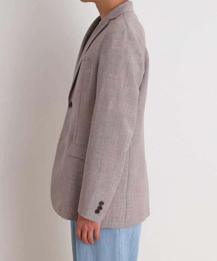 ザ ショップ ティーケー（メンズ）(THE SHOP TK(Men))のリネンライクシングルジャケット セットアップ可4