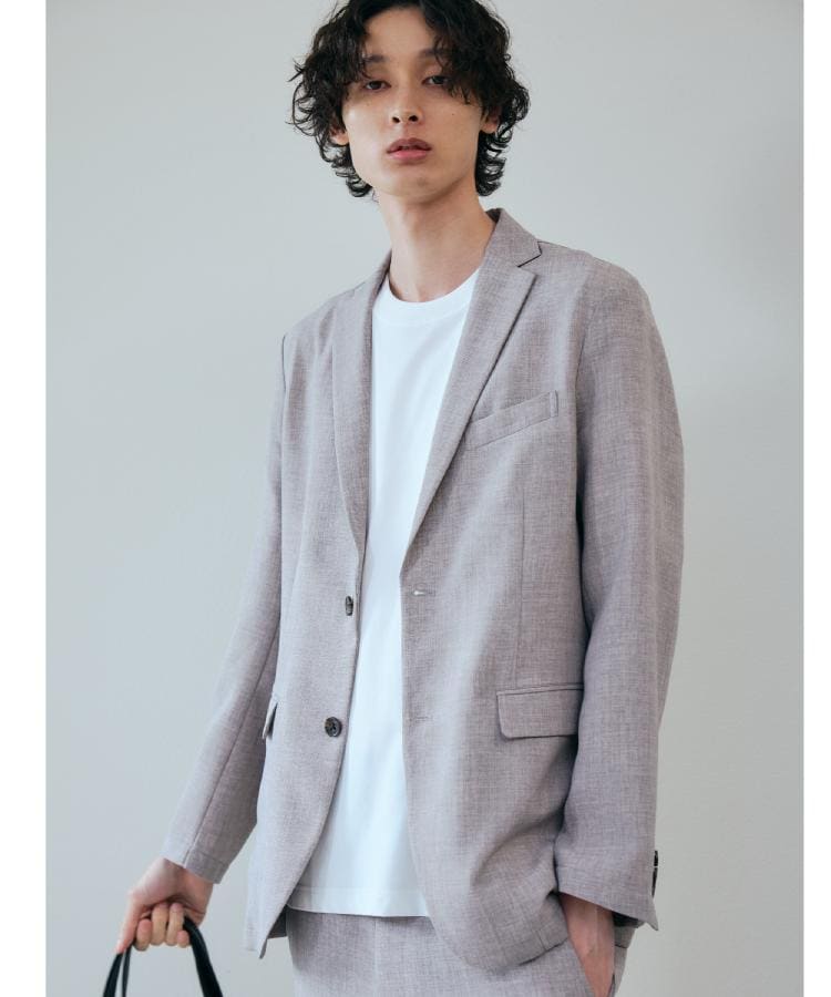 ザ ショップ ティーケー（メンズ）(THE SHOP TK(Men))のリネンライクシングルジャケット セットアップ可1