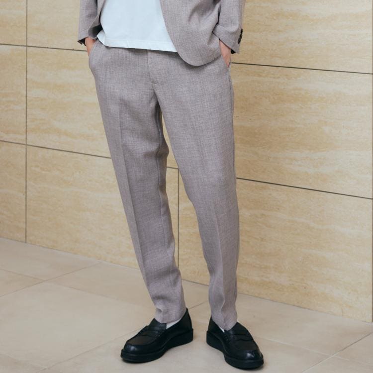 ザ ショップ ティーケー（メンズ）(THE SHOP TK(Men))のリネンライクスラックス 【セットアップ可】 フルレングスパンツ
