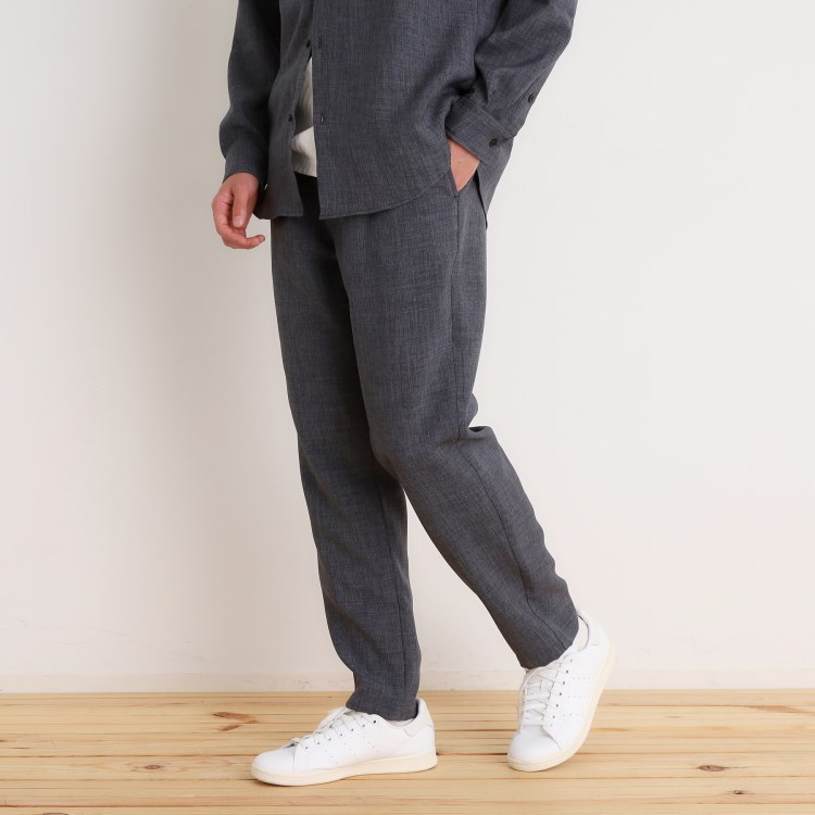 ザ ショップ ティーケー（メンズ）(THE SHOP TK(Men))のリネンライクスラックス 【セットアップ可】 フルレングスパンツ