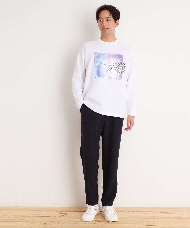 ザ ショップ ティーケー（メンズ）(THE SHOP TK(Men))のフラワー刺繍＋グラフィックロングTシャツ3