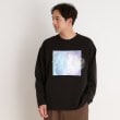 ザ ショップ ティーケー（メンズ）(THE SHOP TK(Men))のフラワー刺繍＋グラフィックロングTシャツ ブラック(019)