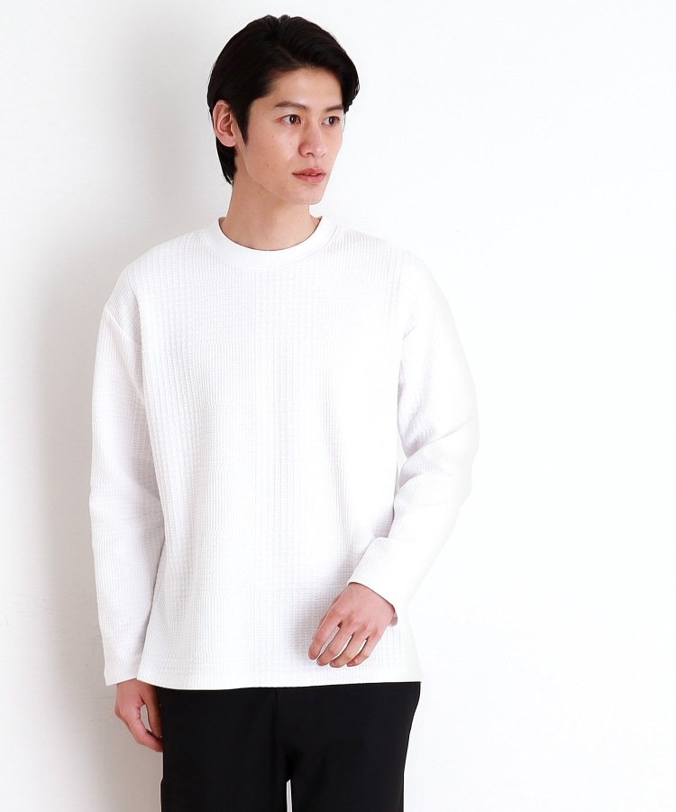 ザ ショップ ティーケー（メンズ）(THE SHOP TK(Men))のふくれジャガード長袖Tシャツ2