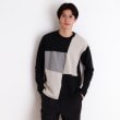 ザ ショップ ティーケー（メンズ）(THE SHOP TK(Men))のパネルブロッキング長袖Tシャツ ブラック(519)
