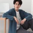 ザ ショップ ティーケー（メンズ）(THE SHOP TK(Men))のミニフクレアンサンブルカーディガン 【長袖カーディガン＋半袖Tシャツセットアイテム】 ブルーグリーン(097)