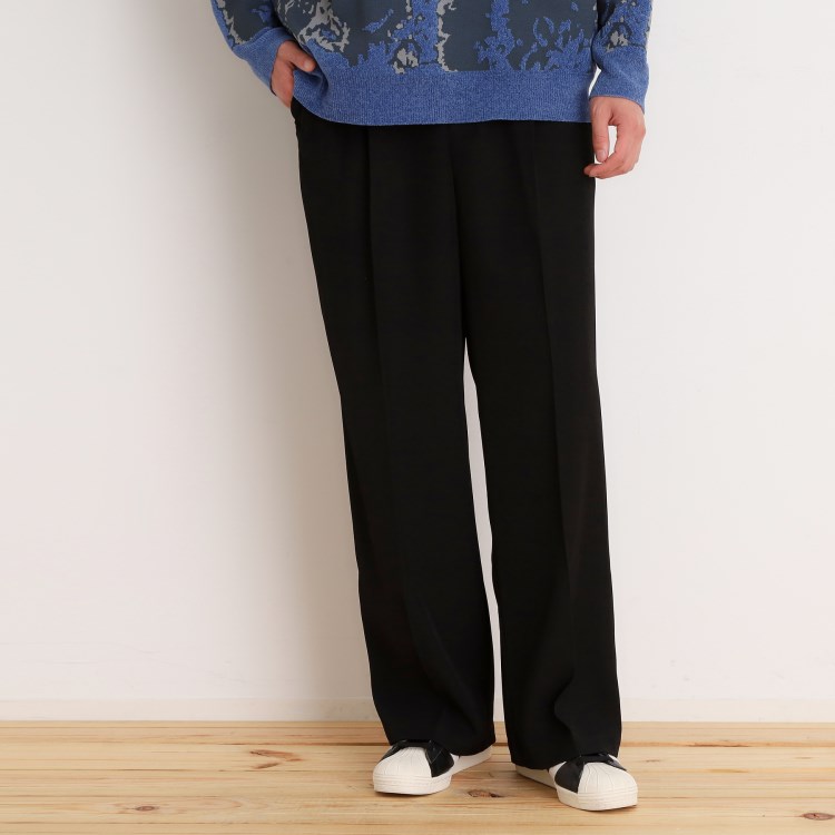 ザ ショップ ティーケー（メンズ）(THE SHOP TK(Men))のツイルワイドスラックス フルレングスパンツ