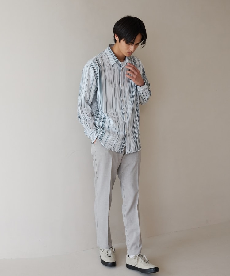 ザ ショップ ティーケー（メンズ）(THE SHOP TK(Men))のマルチストライプ長袖シャツ1