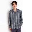 ザ ショップ ティーケー（メンズ）(THE SHOP TK(Men))のマルチストライプ長袖シャツ ネイビー(394)