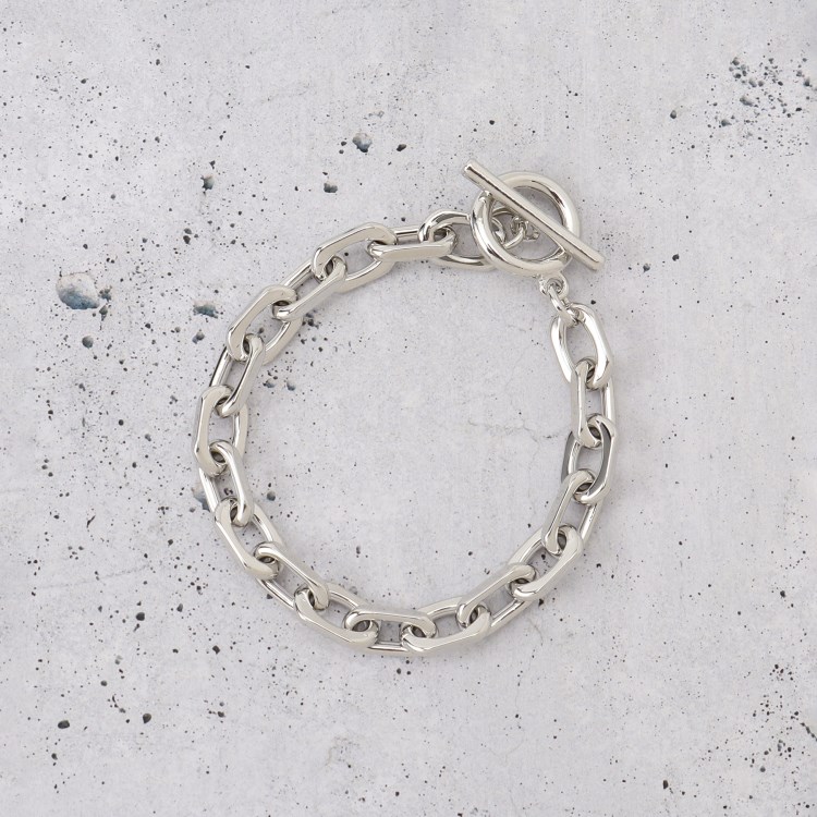 ザ ショップ ティーケー（メンズ）(THE SHOP TK(Men))のシンプルアソートブレスレット シルバー／ブラック ブレスレット・バングル