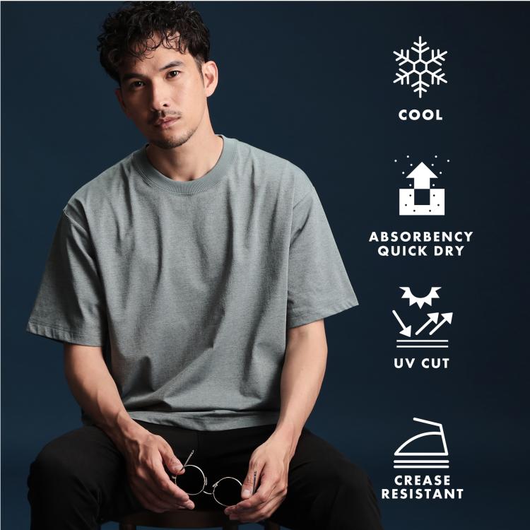 ザ ショップ ティーケー（メンズ）(THE SHOP TK(Men))のPERFECTEE/パーフェクティー　【接触冷感/吸水速乾/UVカット/防シワ】 カットソー