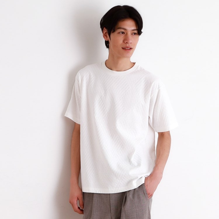 ザ ショップ ティーケー（メンズ）(THE SHOP TK(Men))のリンクスジャカード半袖Ｔシャツ カットソー