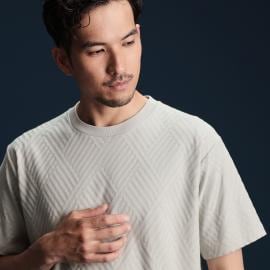 ザ ショップ ティーケー（メンズ）(THE SHOP TK(Men))のリンクスジャカード半袖Ｔシャツ