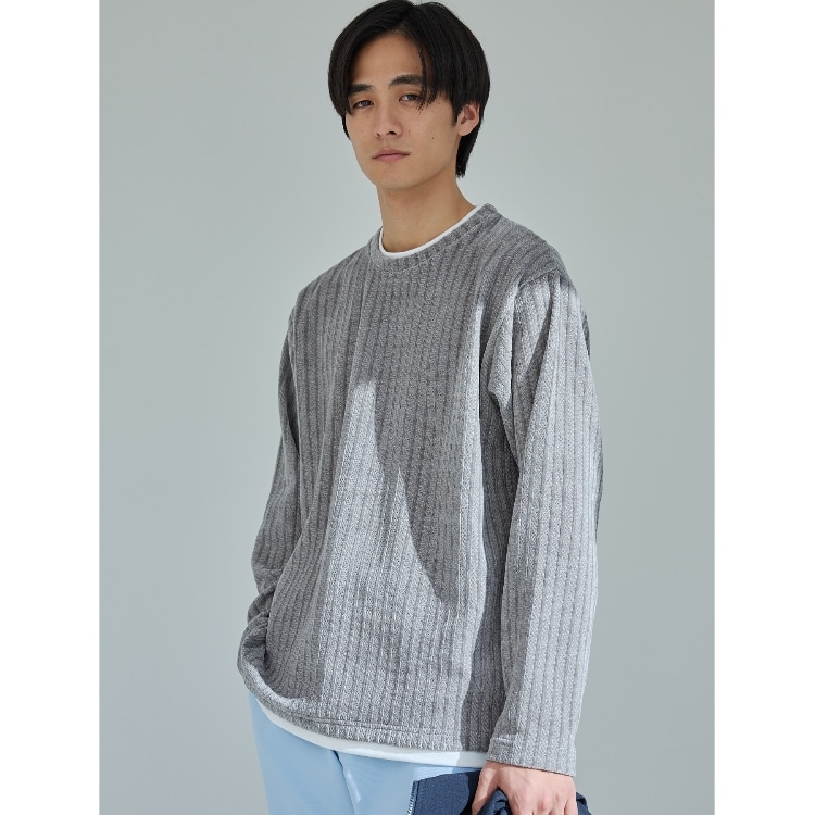 ザ ショップ ティーケー（メンズ）(THE SHOP TK(Men))のシェニールケーブルプルオーバー 新色追加 カットソー