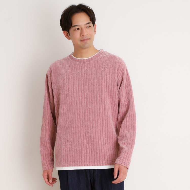 ザ ショップ ティーケー（メンズ）(THE SHOP TK(Men))のシェニールケーブルプルオーバー 新色追加 カットソー