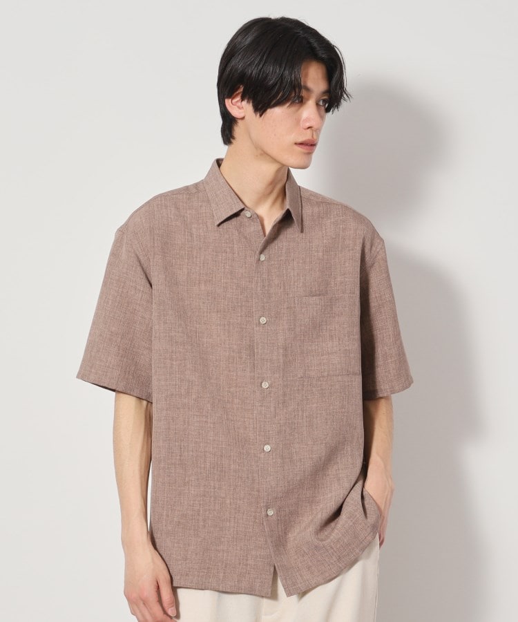 ザ ショップ ティーケー（メンズ）(THE SHOP TK(Men))のリネンライク半袖シャツ セットアップ可7