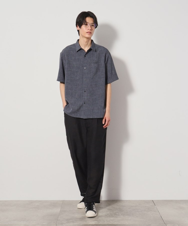 ザ ショップ ティーケー（メンズ）(THE SHOP TK(Men))のリネンライク半袖シャツ セットアップ可15