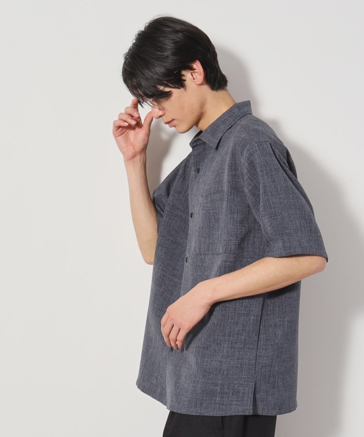 ザ ショップ ティーケー（メンズ）(THE SHOP TK(Men))のリネンライク半袖シャツ セットアップ可13