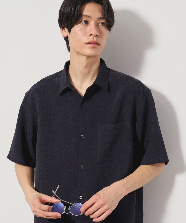 ザ ショップ ティーケー（メンズ）(THE SHOP TK(Men))のリネンライク半袖シャツ セットアップ可