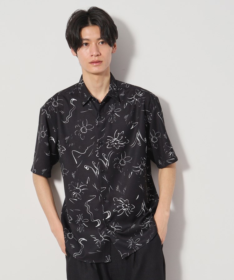 ザ ショップ ティーケー（メンズ）(THE SHOP TK(Men))のドライポリプリント半袖シャツ　洗える/吸水速乾5