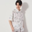 ザ ショップ ティーケー（メンズ）(THE SHOP TK(Men))のドライポリプリント半袖シャツ　洗える/吸水速乾 オフホワイト(103)