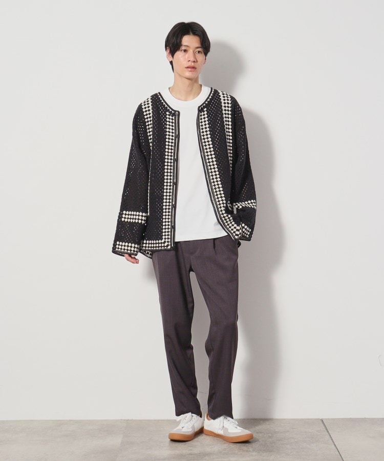 ザ ショップ ティーケー（メンズ）(THE SHOP TK(Men))のクロシェ編み風ニットカーディガン10