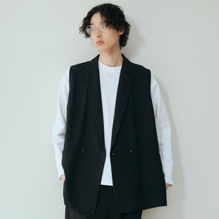 ザ ショップ ティーケー（メンズ）(THE SHOP TK(Men))のダブルジレ【セットアップ可/洗濯機OK】 ベスト