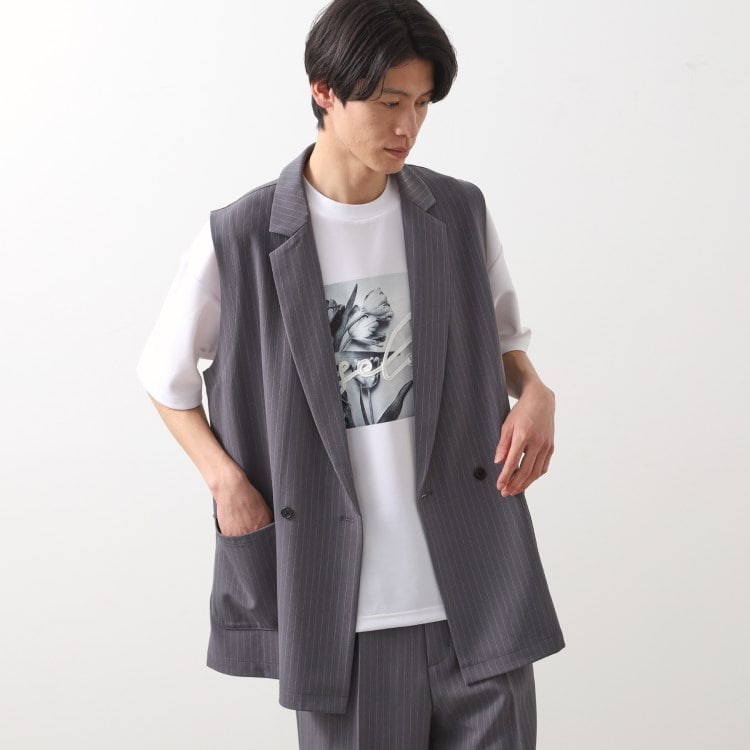 ザ ショップ ティーケー（メンズ）(THE SHOP TK(Men))のダブルジレ【セットアップ可/洗濯機OK】 ベスト